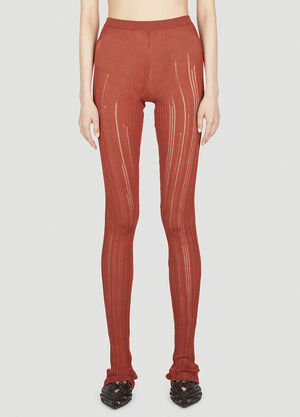 Balenciaga Ribbed Knitwear Leggings Black bal0257017