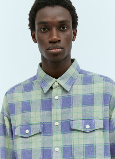 Visvim Pioneer Khadi Check Shirt Green vis0154004