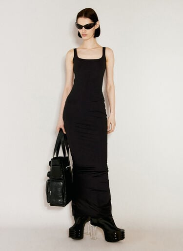 Entire Studios Square Neck Maxi Dress Black ent0255018