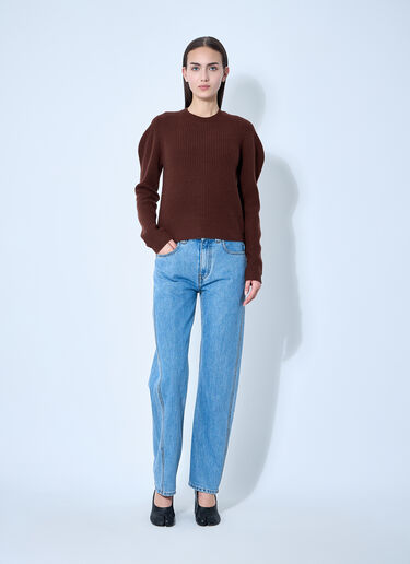 JW Anderson Puff Sleeve Sweater Brown jwa0260008