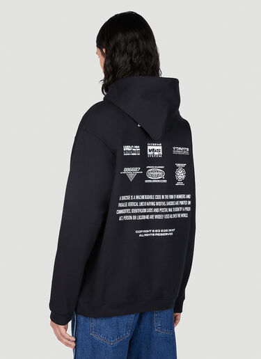 VTMNTS Movie Barcode Definition Hooded Sweatshirt Black vtm0351006