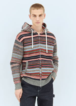 Junya Watanabe Striped Hooded Cardigan Multicolour jwn0158004