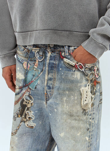 Acne Studios 1981M Printed Jeans Blue acn0158009