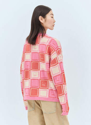 Face Jacquard Sweater Acne Studios Face Jacquard Sweater Pink acn0257002