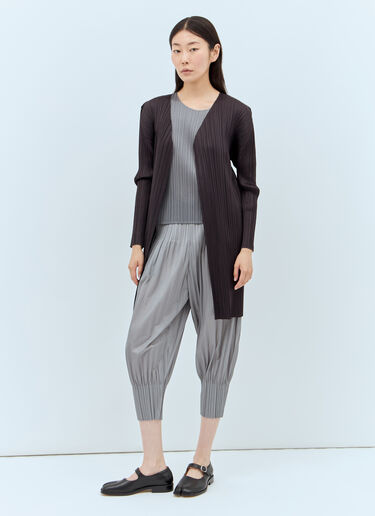 Pleats Please Issey Miyake Monthly Colors: April 长款开衫 黑色 plp0257006