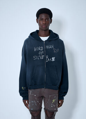 Paly Distressed Hooded Sweatshirt Black pal0160003