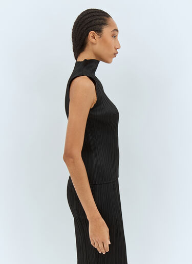 Pleats Please Issey Miyake High Neck Top Black plp0258021