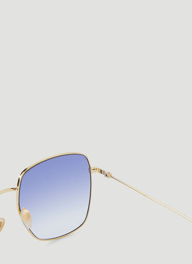 Gucci Oversized Square Sunglasses Gold guc0245258
