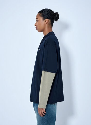 LN-CC® - Miu Miu: Buttoned Polo Shirt - Blue Miu Miu Buttoned Polo Shirt Blue miu0366014