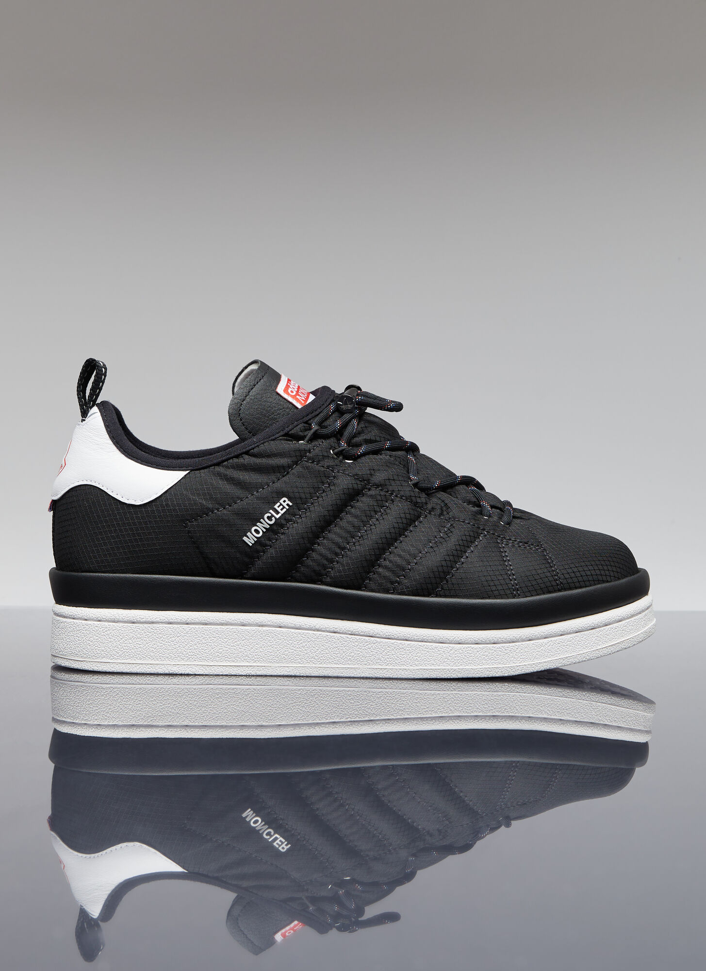 Moncler X Adidas Originals Campus Leather And Gore-tex Trainers In Black