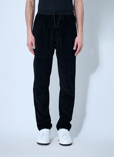 Saint Laurent Corduroy Drawstring Pants Black sla0158005