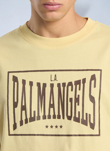 Palm Angels Vintage Box Logo Loose T-Shirt Yellow pma0166241