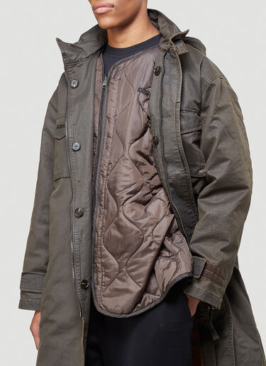 032C Bleached Parka Jacket Black cee0342001