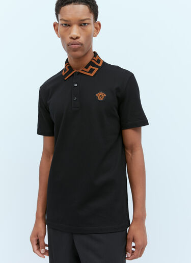 Versace メドゥーサグレカ ポロシャツ ブラック ver0154006