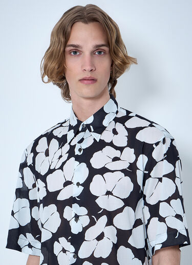 Dries Van Noten Floral Short-Sleeve Shirt Black dvn0163010