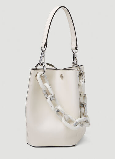 GANNI Banner Bucket Small Handbag White gan0251063