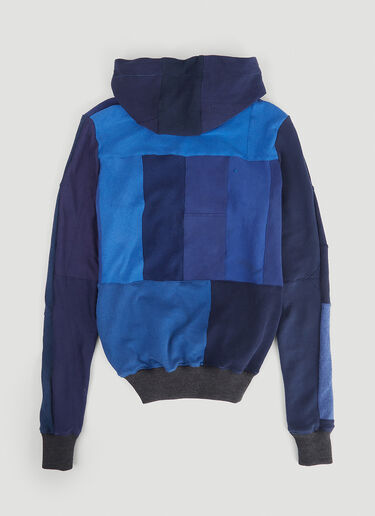 DRx FARMAxY FOR LN-CC Monochromatic Deconstructed Panelling Hooded Sweatshirt Blue drx0346011