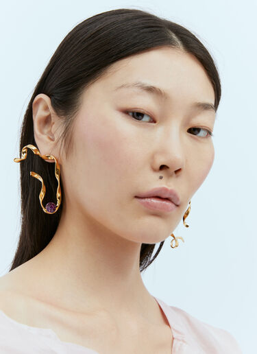 Dries Van Noten Curly Earrings Gold dvn0254040