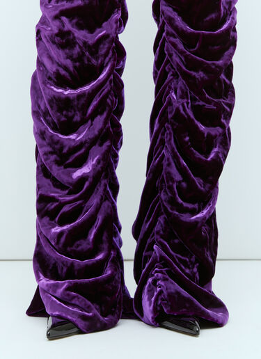 Gucci Horsebit Belt Velvet Pants Purple guc0254014