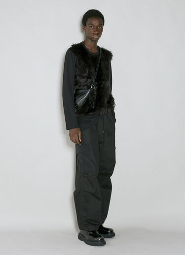 Comme des Garçons Homme Plus 人造毛皮 T 恤 黑色 hpl0154004