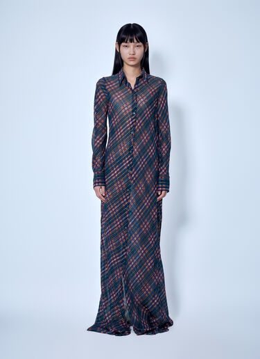 LN-CC® - Dries Van Noten: Fitted Floor-Length Shirt Dress - Multicolor Dries Van Noten Fitted Floor-Length Shirt Dress Multicolor dvn0266003