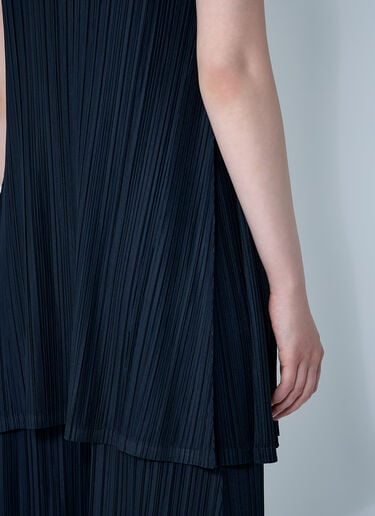 Pleats Please Issey Miyake Tunic Mellow Pleated Top Blue plp0261005