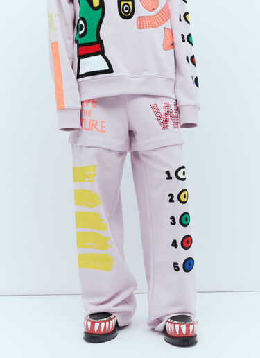 Adjustable Length Track Pants Walter Van Beirendonck Adjustable Length Track Pants Lilac wlt0154013