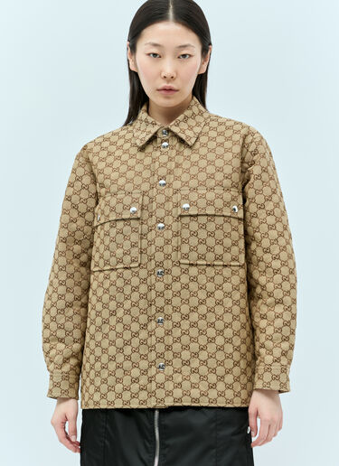 GG Canvas Overshirt Gucci GG Canvas Overshirt Brown guc0255034