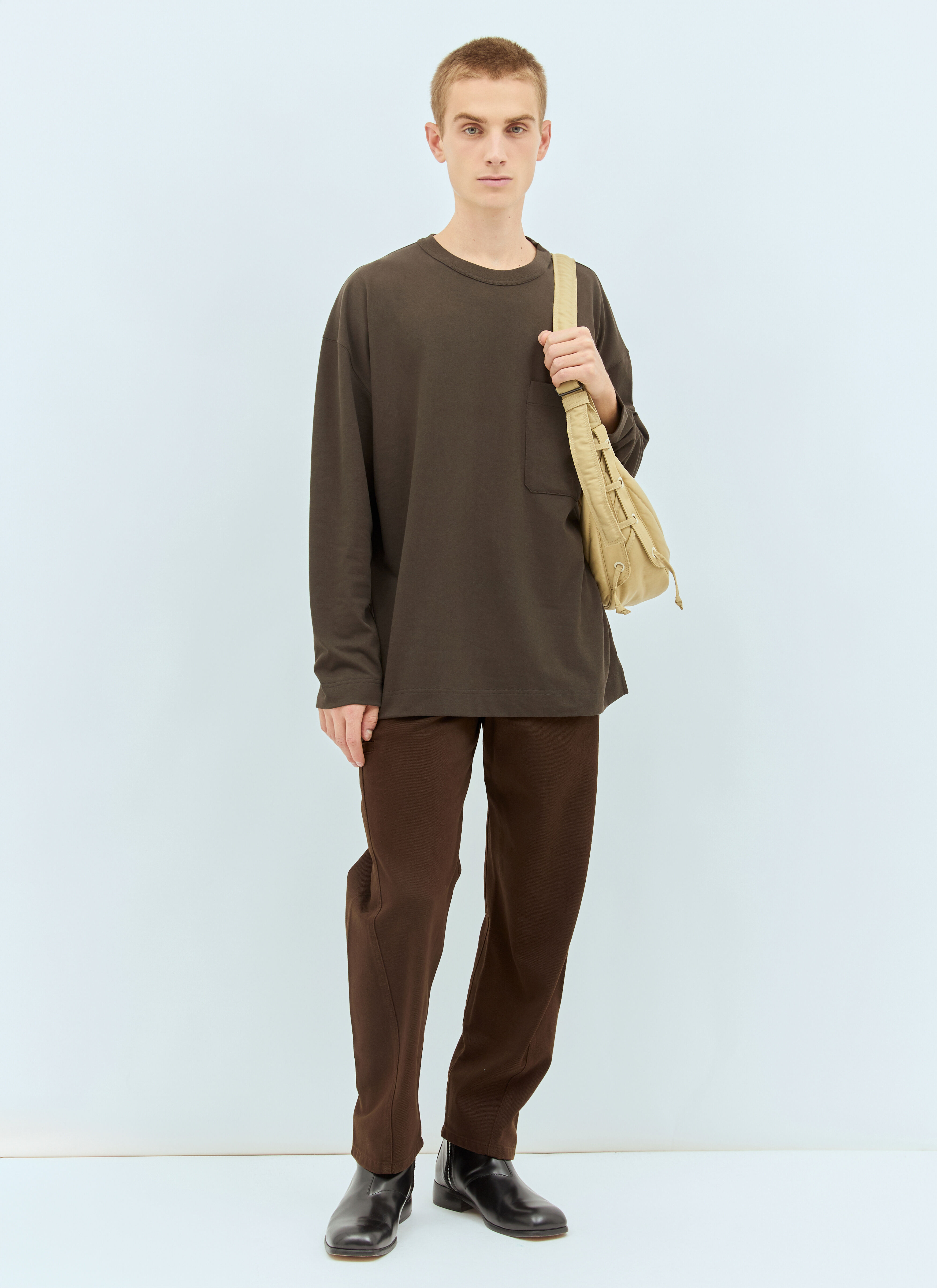 Lemaire Men's' Long Sleeve T-Shirt in Brown | LN-CC® Lemaire Men's' Long Sleeve T-Shirt in Brown | LN-CC®