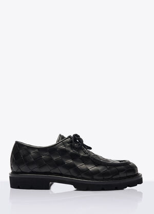 Dolce & Gabbana Damiano Woven Lace-Up Shoes Black dol0160007