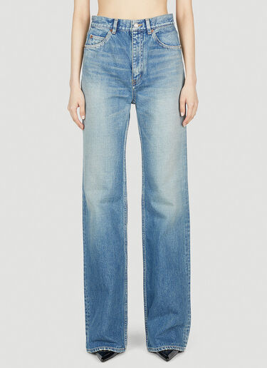 Blue 70s flared-leg jeans, Saint Laurent