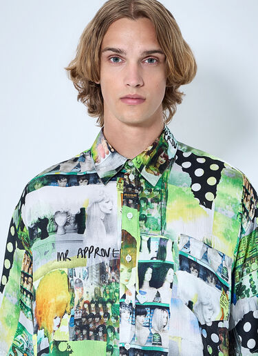 LN-CC® - Martine Rose: Boxy Wrap Shirt - Green Martine Rose Boxy Wrap Shirt Green mtr0164011