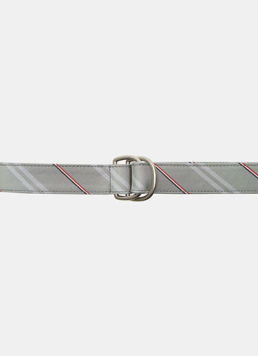 Thom Browne Variegated Stripe D-Ring Belt Grey thb0127028
