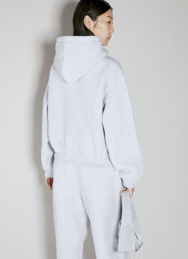 Alexander Wang 퍼프 로고 후드 스웨트셔츠 그레이 awg0253008