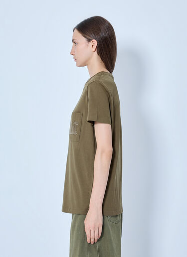 LN-CC® - Max Mara: Chest Pocket T-Shirt - Green Max Mara Chest Pocket T-Shirt Green max0265033