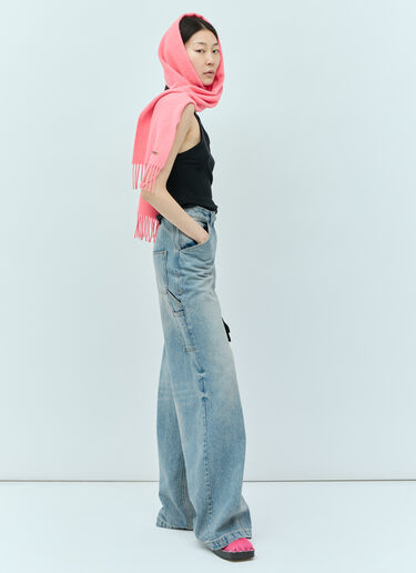 Acne Studios 프린지 울 스카프 핑크 acn0255024