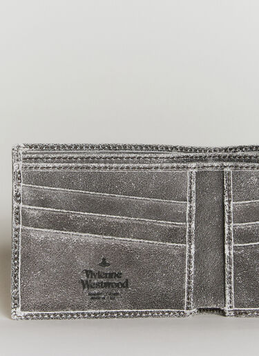 Vivienne Westwood Distressed Bi-Fold Leather Wallet Grey vvw0155020