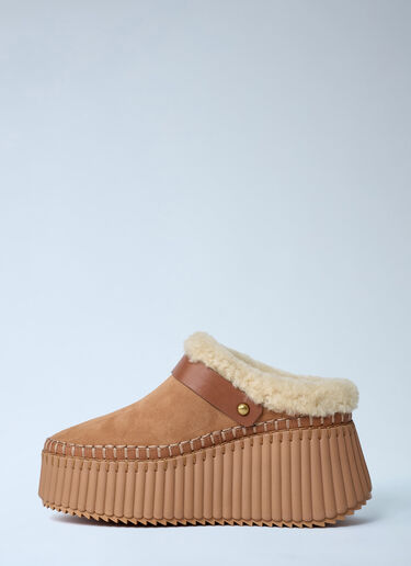 Chloé Nama Wedge Mule Brown chl0262034