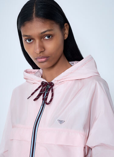 Prada Re-Nylon Hooded Windbreaker Jacket Grey pra0264032