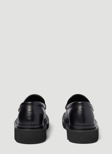 ロゴプレート ブラッシュドレザー ローファー Dolce & Gabbana ロゴプレート ブラッシュドレザー ローファー ブラック dol0254011