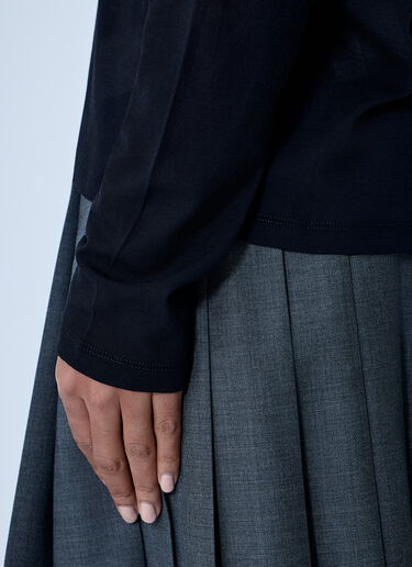 Logo Motif Sweater Miu Miu Logo Motif Sweater Black miu0263010