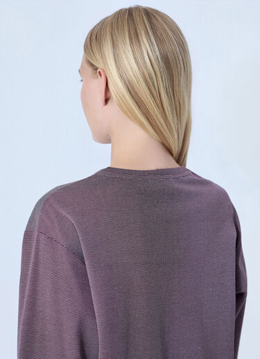 Miu Miu Jacquard Jersey T-Shirt Burgundy miu0264104