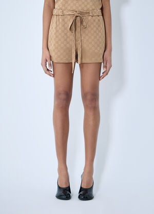 Gucci GG Satin Shorts Blue guc0259001