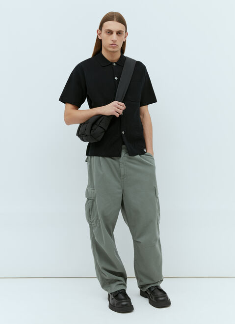 Stüssy 穴あきスワールニットシャツ  ブルー sts0153005