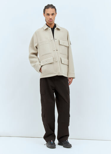 Stone Island Ghost Wool And Cashmere Jacket Beige sto0158014