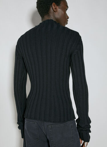 Ann Demeulemeester Warr Rib Sweater Black ann0154010