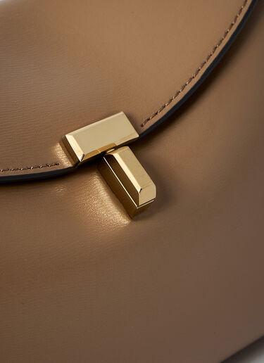 T-Lock Smooth Leather Clutch Bag TOTEME T-Lock Smooth Leather Clutch Bag Camel tot0263079