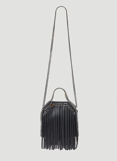 Stella McCartney Falabella Fringed Tiny Tote Bag Black stm0253020