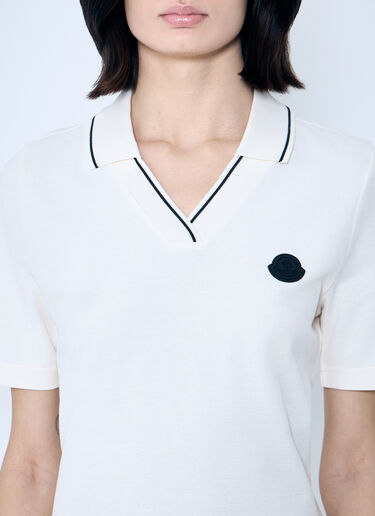 Moncler Logo Patch Polo Shirt White mon0259027
