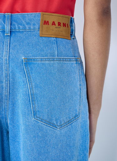 Marni Denim Jeans With Flower Motif Blue mni0259007